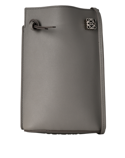 Dice Pocket, &pound;450, Handbags, Grey, Leather, Front view